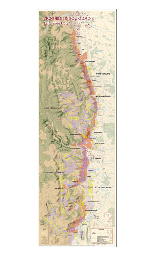 Carte du Vignoble de Bourgogne